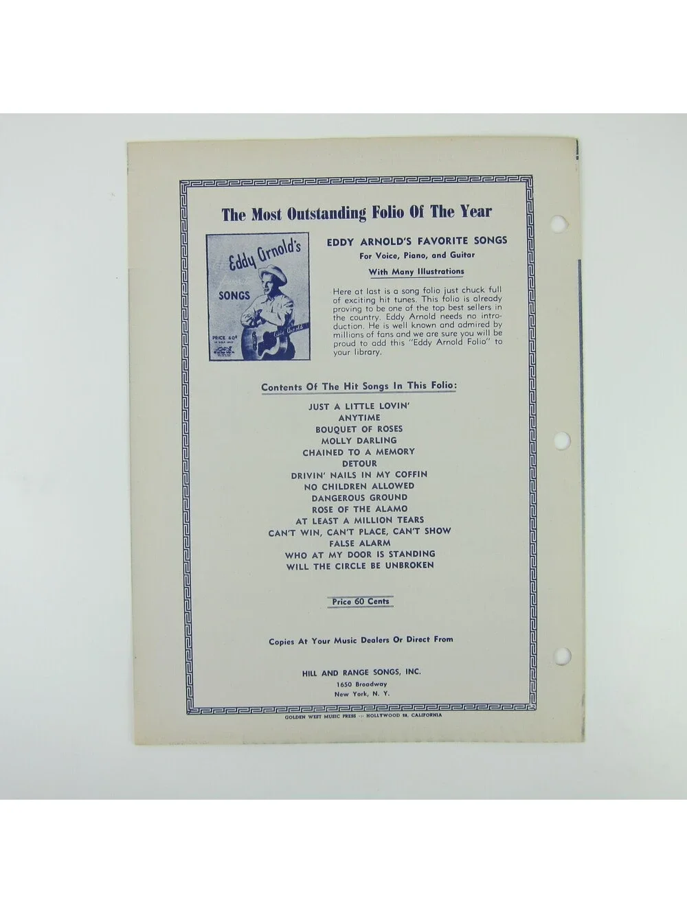 Sheet Music I'm Throwing Rice Eddy Arnold Country Western Music Vintage 1949